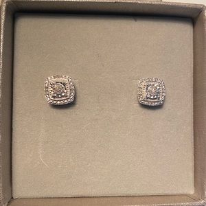 .15 carat cushion cut diamond earrings